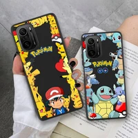 cute pokemon pikachu lovely animal phone case for xiaomi mi note 11 10 9 8 11x lite 9t cc9 poco m3 x3 pro se