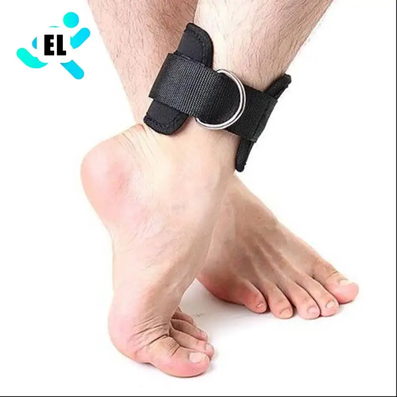 

Black Adjustable Ankle Guard Strap D-ring Thigh Leg Pulley Gym Weight Lifting Multi Cable Attachment Fitness Protection