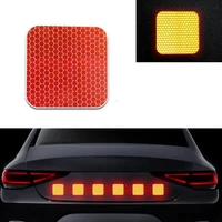 bicycle sticker reflective square tape warning safety sticker for car bumper trunk reflective hazard tape car styling pegatinas