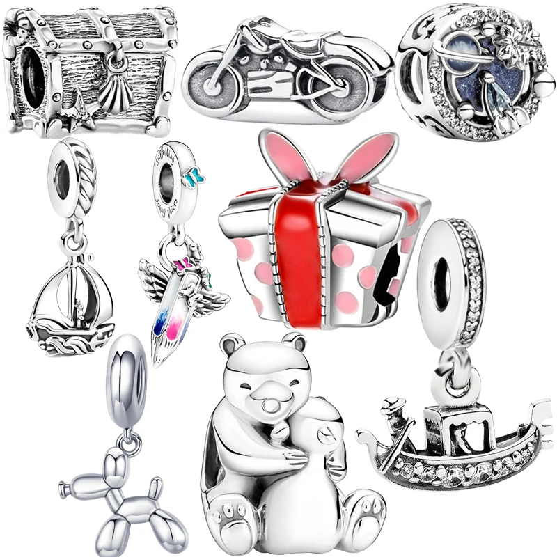 Beads Pendants Fit Original Pandora Charms Silver Color Bracelet Diy Women Jewelry