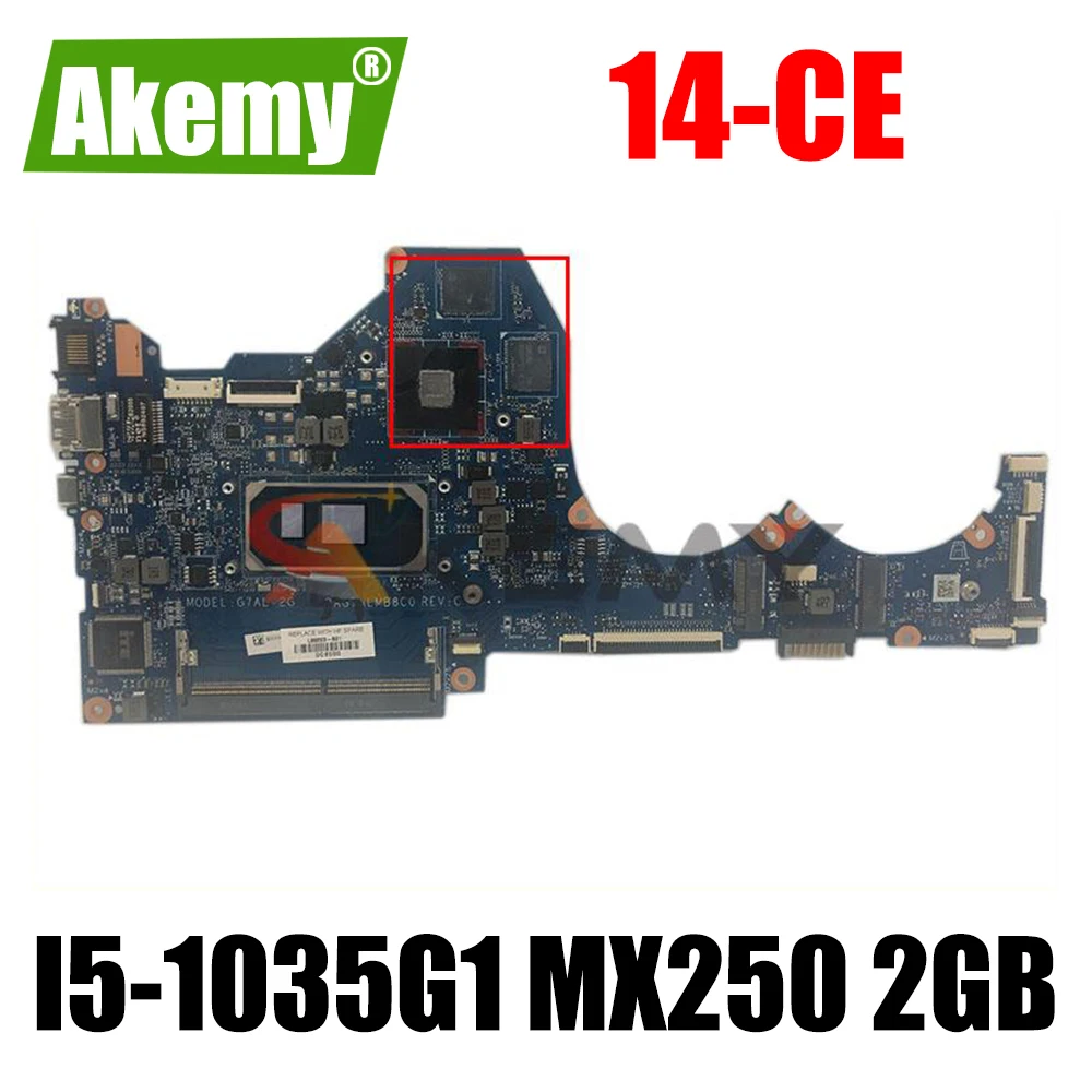 

For HP Pavilion 14-CE Laptop Motherboard L67078-601 DAG7ALMB8C0 G7AL-2G L67078-001 With SRJKL I5-1035G1 MX250 2GB Fully Tested