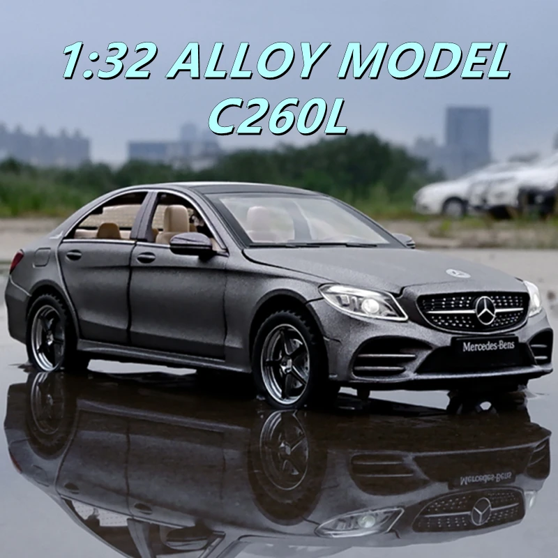 

1/32 C260L C-Class Diecast Alloy Car Model Metal Vehicles Simulation Toy Car Model Sound and Light Collection Childrens Toy Gift