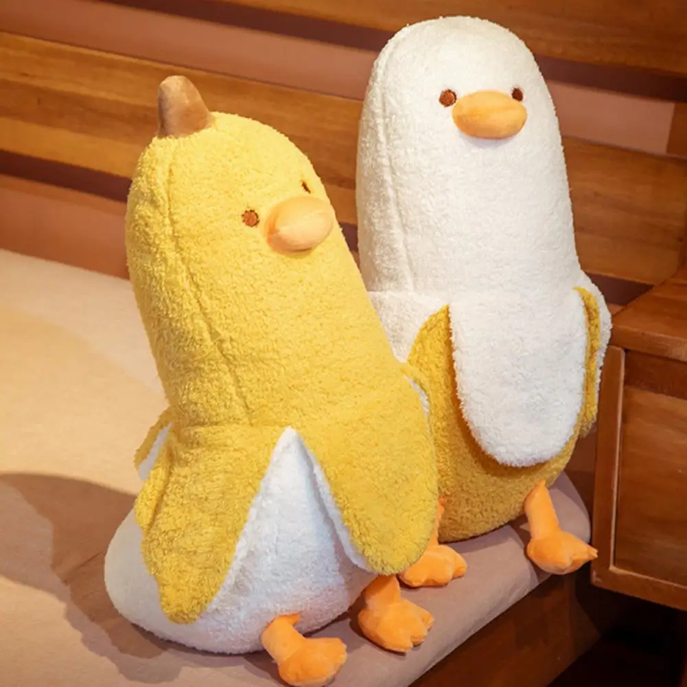 

Ultra Soft Animal Plush Toy Stereoscopic Adorkable Birthday Gift Cartoon Banana Duck Sleeping Pillow for Girls Home Decoration