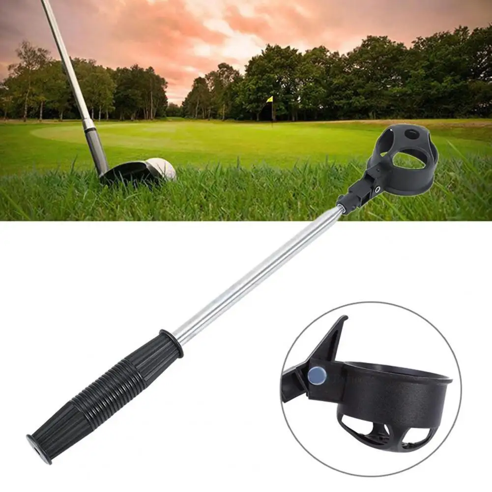 

Ball Retriever Telescopic Design Comfortable Grip Stainless Steel Practical Golf Ball Picker for New Golfer