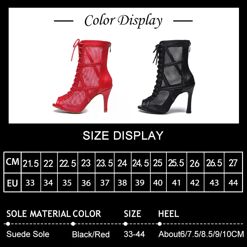 SWDZM Women Latin Dance Shoes High Quality Tango Dance Booties Women Sasa Dancing sexy high-heeled Jazz Boots Ladies