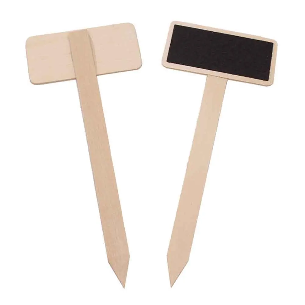 

20pcs/set T Type Outdoor Garden Agriculture Flowers Pot Decor Backyard Wedding Parties Wooden Plant Tags Farm Vegetable Labels