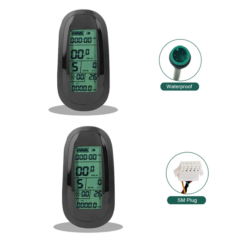

Комплект для электровелосипеда Ebike, 24 В, 36 В, 48 В, 72 в, дисплей KT-LCD6, интеллектуальная панель управления с USB