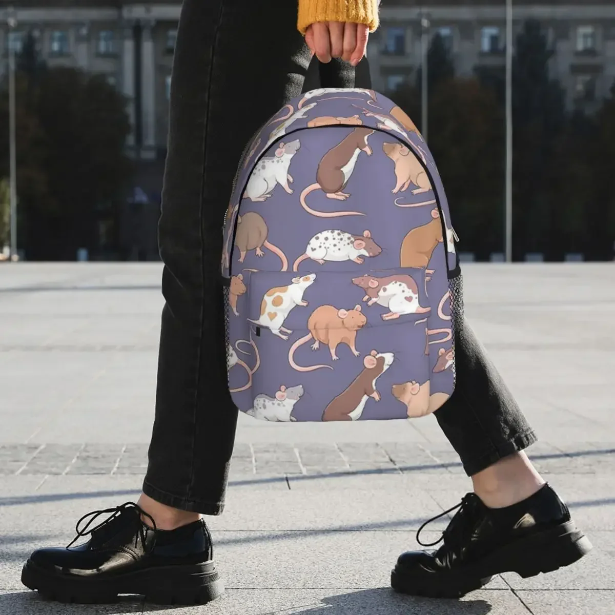 Милые рюкзаки Rattie Rats Against A Slate от Whimsicolourart подростковая сумка для книг школьные