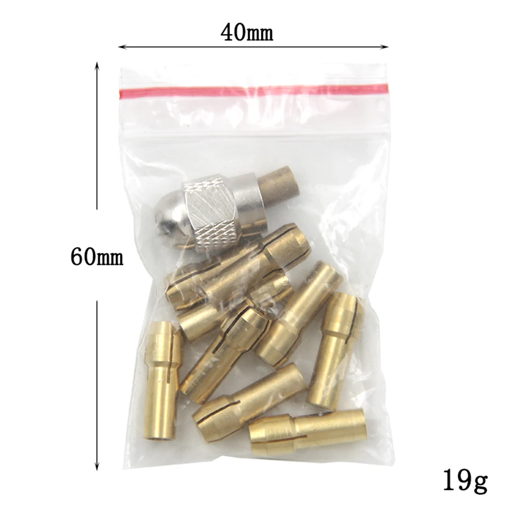 

10Pcs Mini Drill Chucks Adapter 0.5mm-3.2mm Drill Chucks Chuck Adapter Micro Collet Brass With Nut Kit For Power Rotary Tool