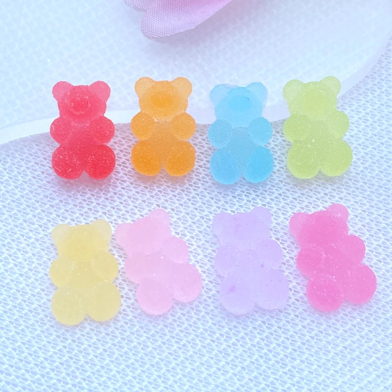 

20 шт. милый мини Гибкий Медвежонок с плоским основанием из смолы