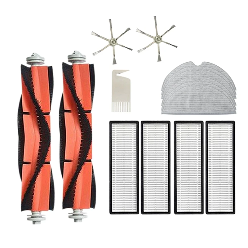 

15Pcs Accessories Kit For Xiaomi Mijia 2C Robotic Vacuum Cleaner Washable Main Side Brush HEPA Filters Mop Cloth
