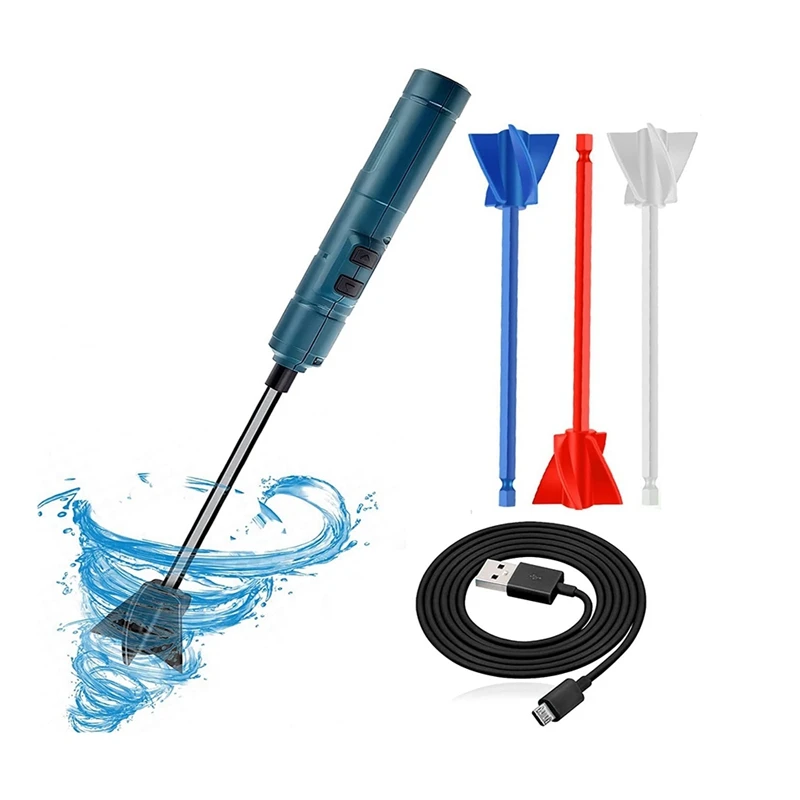 

Electric Mixer Rechargeable Powerful Epoxy Mixer Hand-Held Resin Stirrer With 4 Reusable Mixer Paddle DIY Crafts