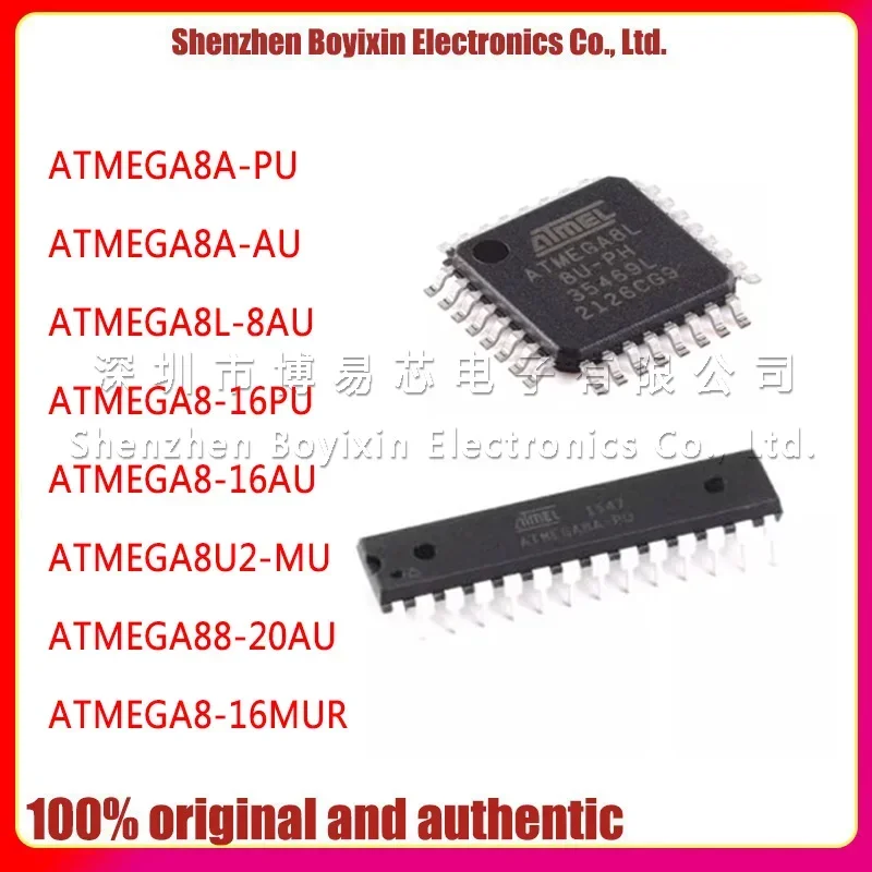ATMEGA8A-PU ATMEGA8A-AU ATMEGA8L-8AU ATMEGA8-16PU ATMEGA8-16AU ATMEGA8U2-MU ATMEGA88-20AU ATMEGA8-16MUR пластиковый корпус