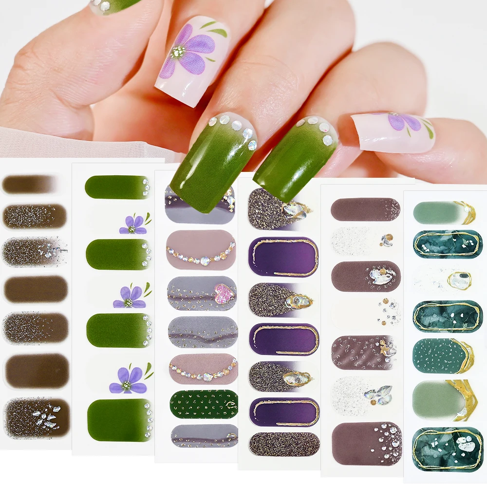 Наклейки для лака ногтей цвет в ассортименте 50 шт