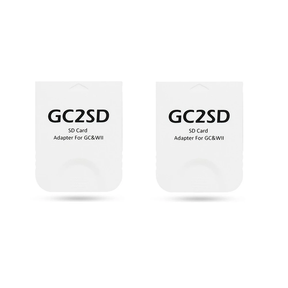 

2Pcs GC2SD Micro-SD Card GC2SD GC to SD Card Adapter for Nintendo GameCube Wii Consoles SD2SP2, White