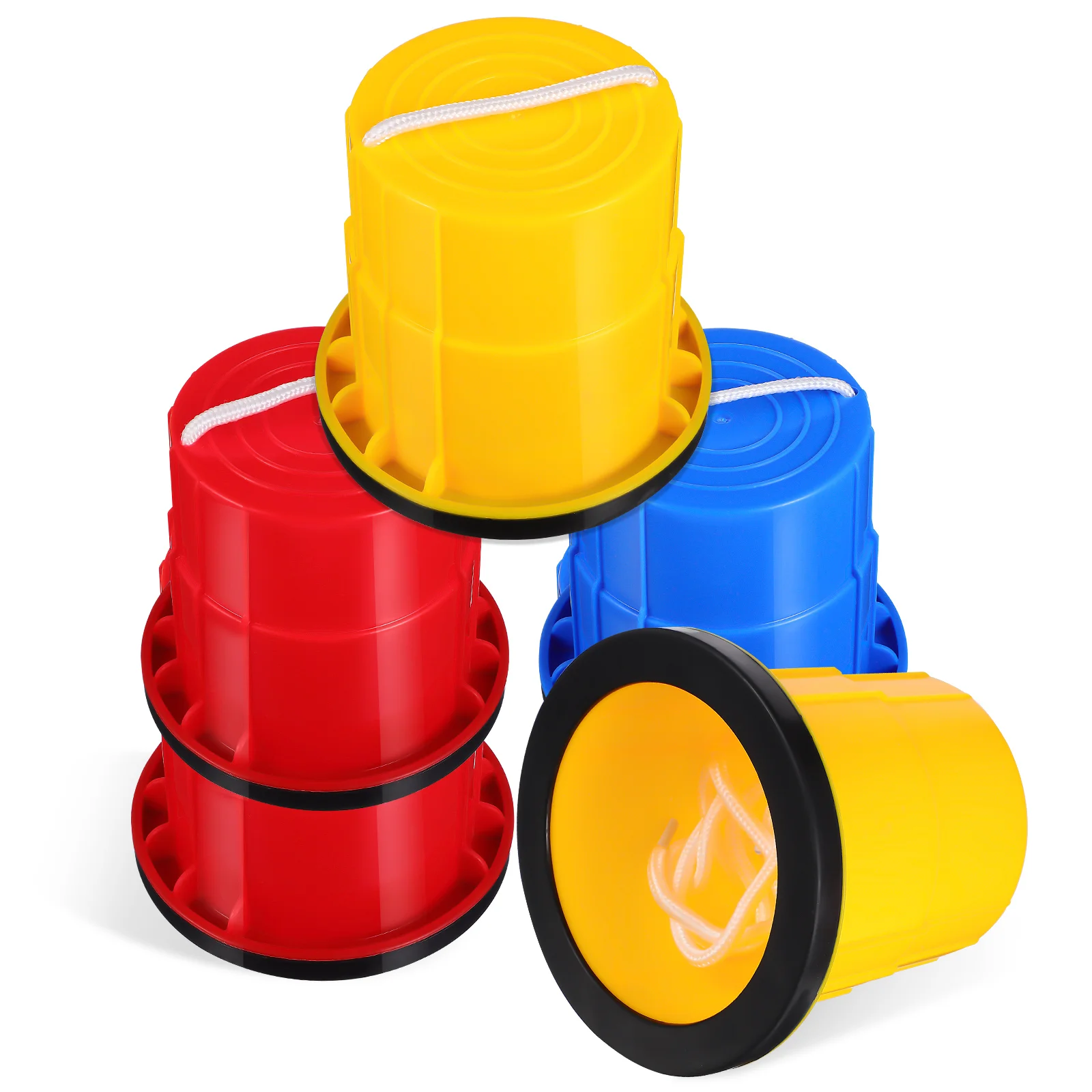 

3 Pairs Stepper Children's Bucket Stilts Stacking Toy Kids Toys Adult Wave Sports
