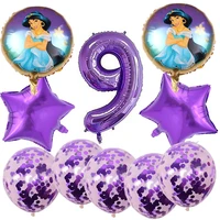 10pcs disney princess foil balloon happy birthday party decoration baby shower supplies air globos girl gifts
