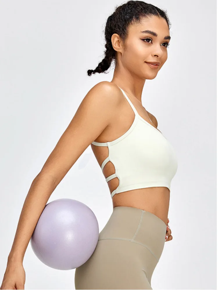 

Solid Color Modern Dance Jazz Costume Female Yoga Push Up Bra Pole Classical Wear Backless Street Running Tops 2023 Gala
