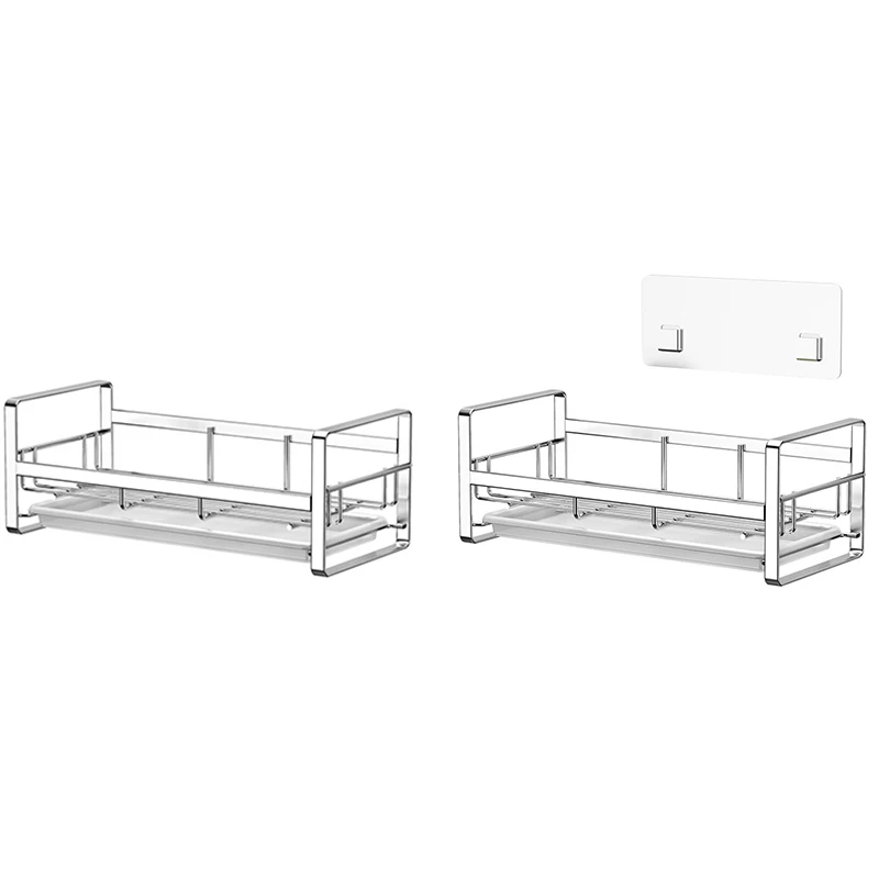 

Sponge Holder,Sink Caddy Organizer For Soap, Brush And Sponge, Sink Tray Drainer Rack