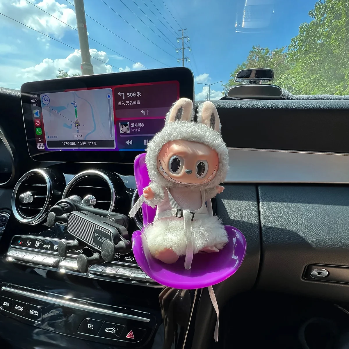 Мультяшное сиденье для куклы Labubu Kawaii Ob11 автомобильный аксессуар