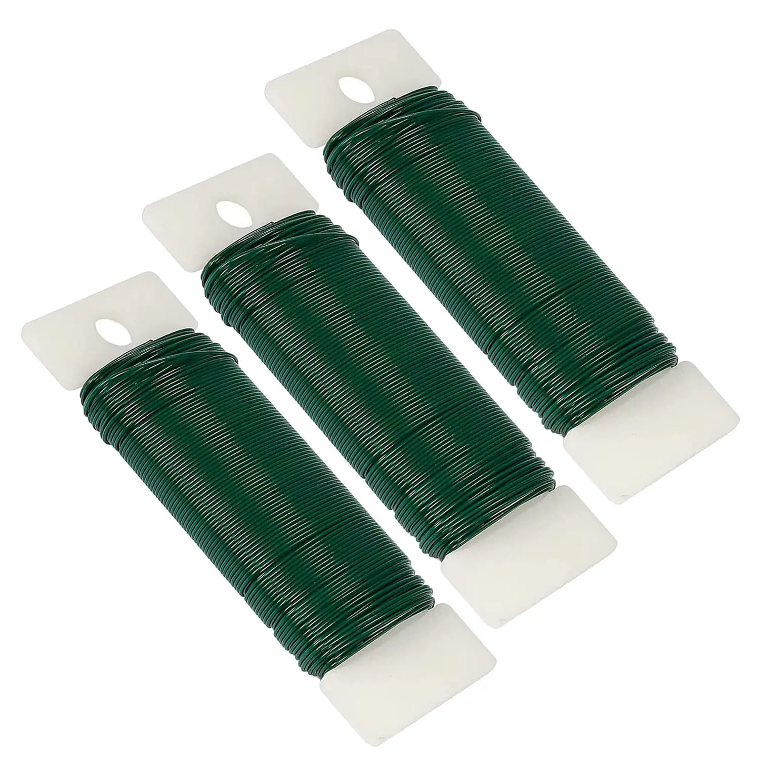 Цветочная проволока 3 упаковки 114 ярдов 22 калибра зеленая флористическая гибкая