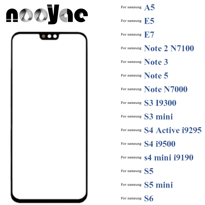 Сенсорный ЖК-экран для Samsung Galaxy A5 E5 E7 Note 2 3 5 S3 S4 S5 Mini Active S6 N7100 N7000 дигитайзер стеклянный объектив