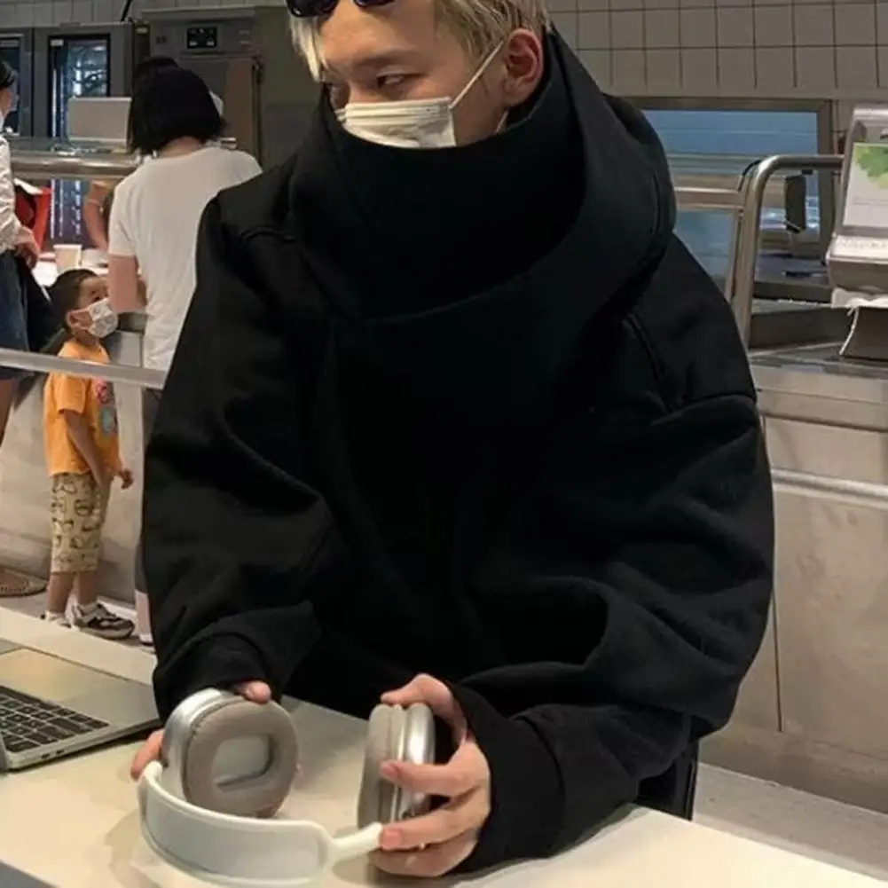 

Trendy Hoodie Loose Autumn Hoodie Pullover Mid Length Spring Hoodie Cold-proof