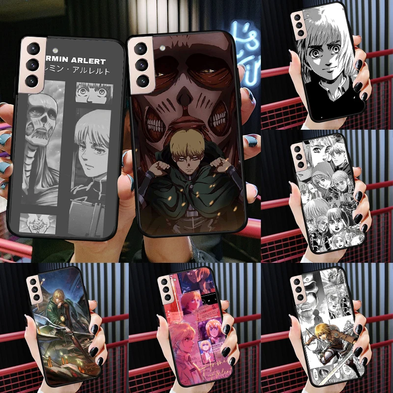 

Armin Arlert Attack on Titan Fundas For Samsung Galaxy S20 FE S21 FE S22 Ultra Note 20 S10e S8 S9 S10 Note 10 Plus Case