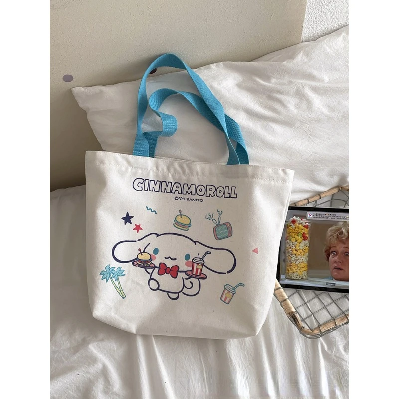 Холщовая Сумка для покупок Sanrio милая портативная и полезная вместительная сумка