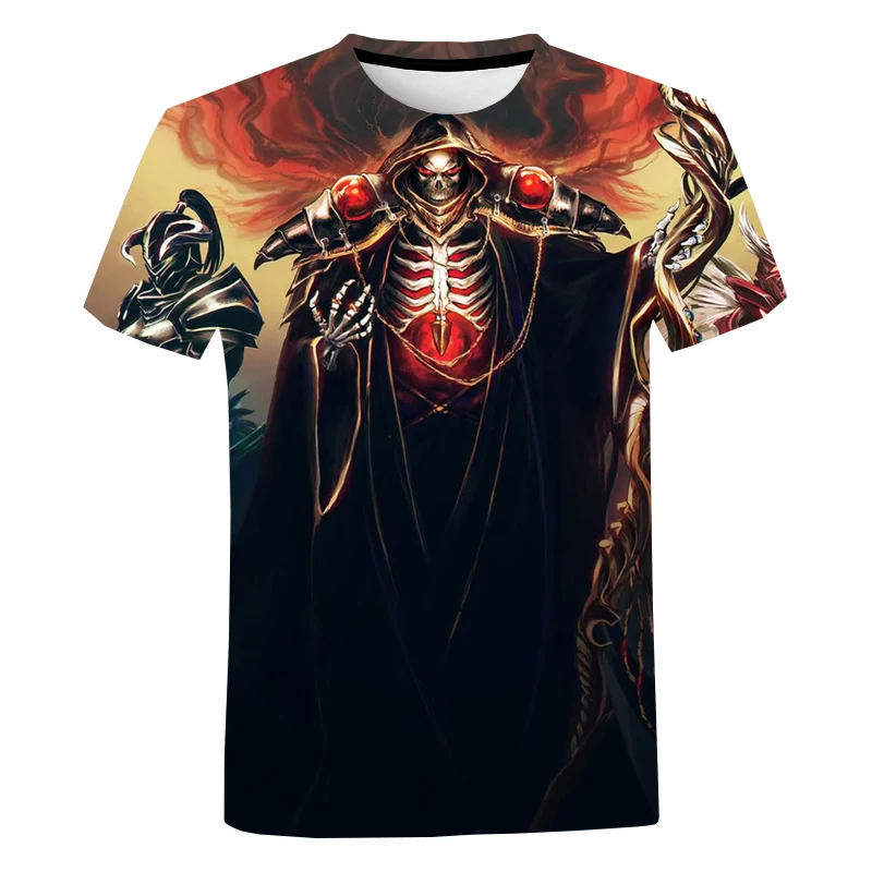 

Hot Japan Anime Overlord 3D Print Summer Unisex Short Sleeve Tops Boys Girls T-Shirt O'neck Oversized T-shirt Top