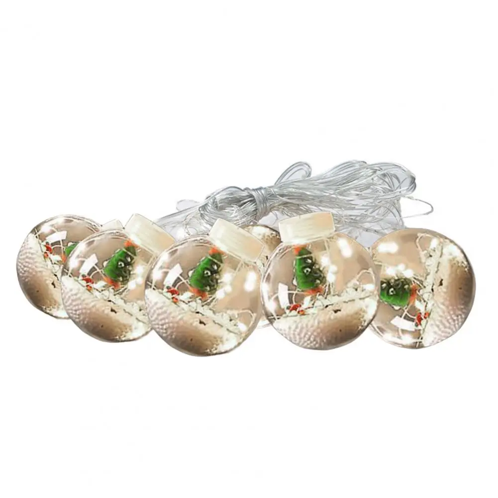 

Decorative Easy to Bend Snowman Santa Claus Wishing Balls String Lamp for Home