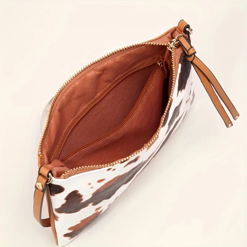 Сумка через плечо в винтажном стиле с коровьим узором для женщин