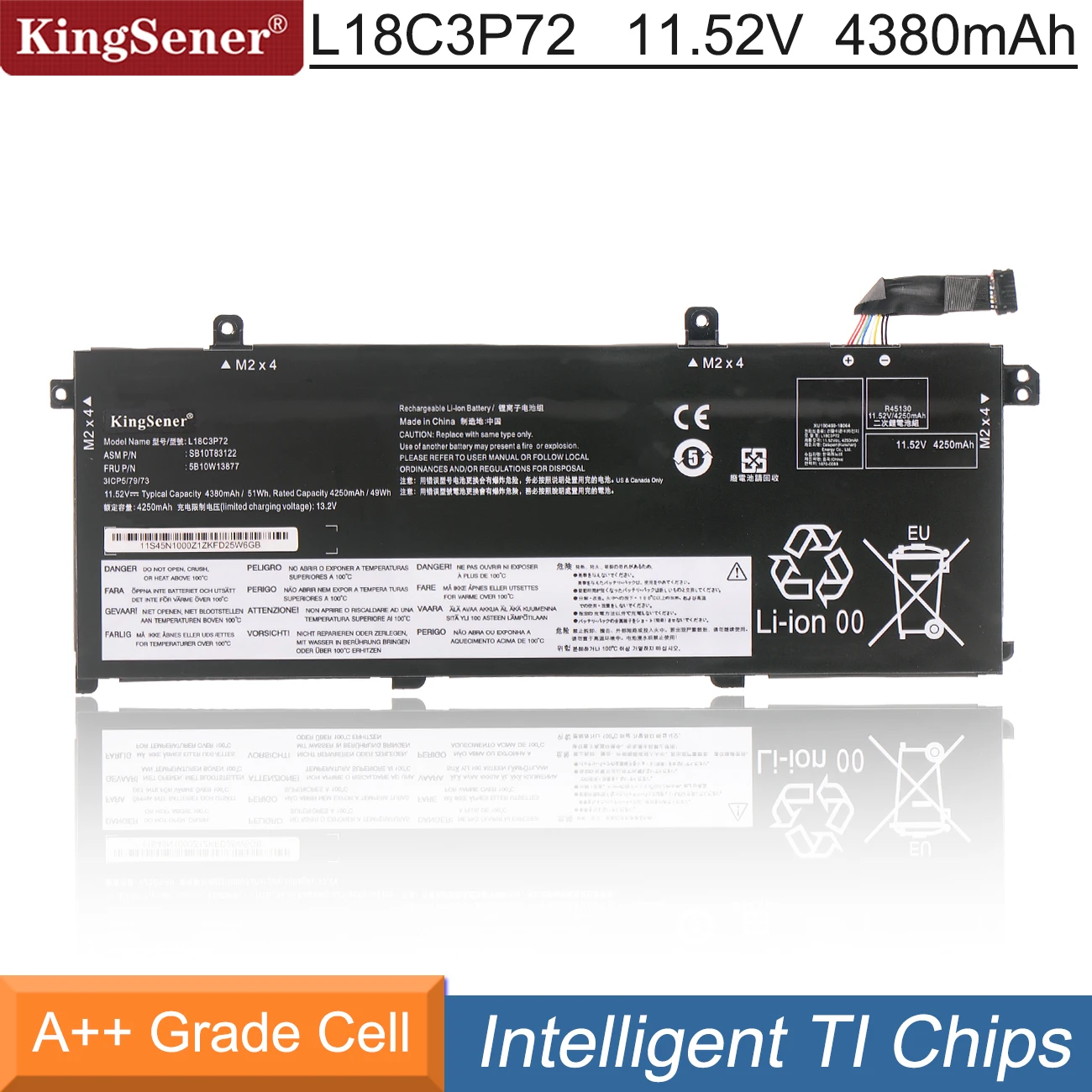 Новый аккумулятор KingSener L18C3P72 для Lenovo ThinkPad T490 T495 P43S P14s 1-го поколения L18C3P71 L18L3P73 L18M3P74 L18M4P73 L18M4P74
