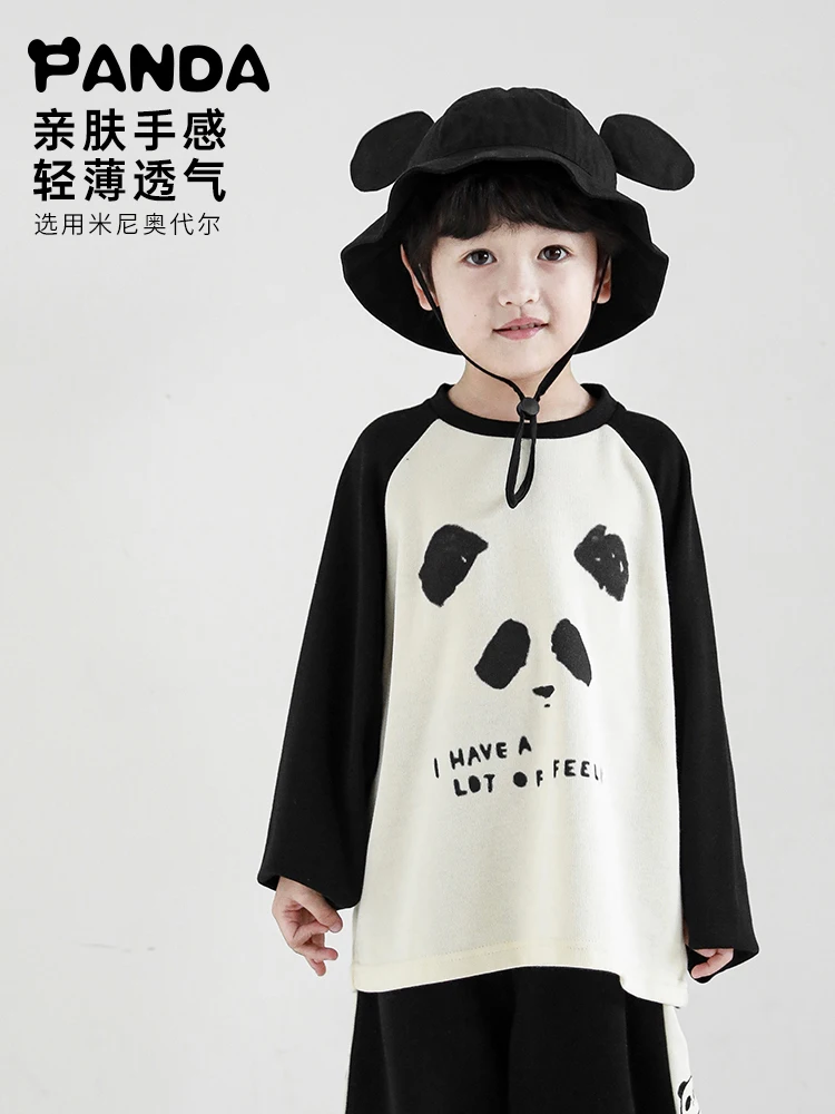 

Футболка реглан для мальчиков, новинка весны 2022, удобный дышащий Повседневный Топ с длинным рукавом и принтом для малышей