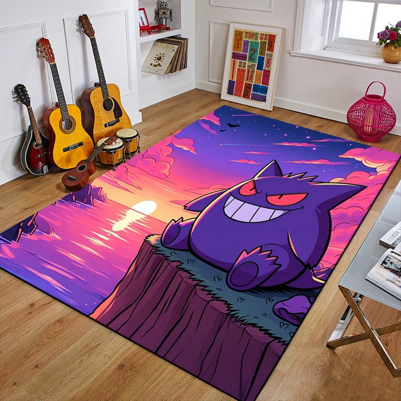 

Japanese Pokemon Carpet Gengar Anime Floor Mat Soft Carpet Creative Living Room Decoration Children's Bedroom Non-slip Foot Gift