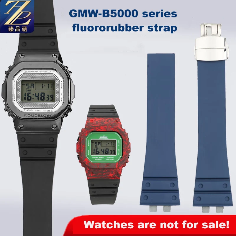 GMW-B5000 Высококачественный ремешок из фторкаучука для Casio серии G-SHOCK мягкий