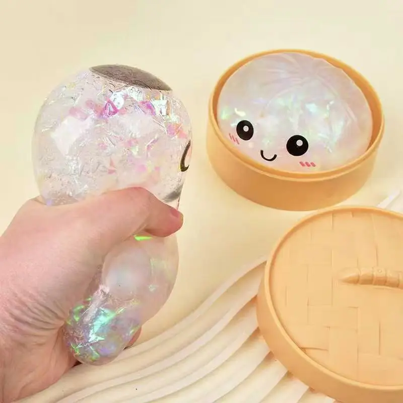 Игрушки-антистресс Glitter Rebound в виде пельменей с пароваркой, разноцветные сенсорные игрушки-сквиши в виде еды, сжимаемые шарики для снятия стресса (art.: 3920da6c8dfd5) - 3920da6c8dfd5