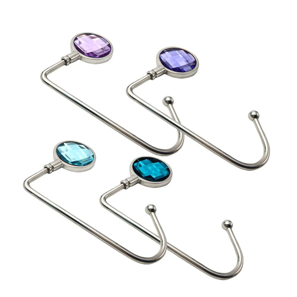 

4PCS Durable Fashion Safe Purse Hook Handbag Hanger Hook Bag Table Hook Handbag Holder