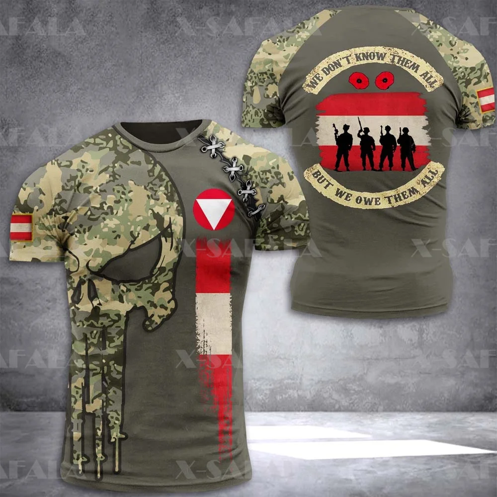 

AUSTRIA Soldier-ARMY-VETERAN Country Flag 3D Printed High Quality T-shirt Summer Round Neck Men Female Casual Top-6