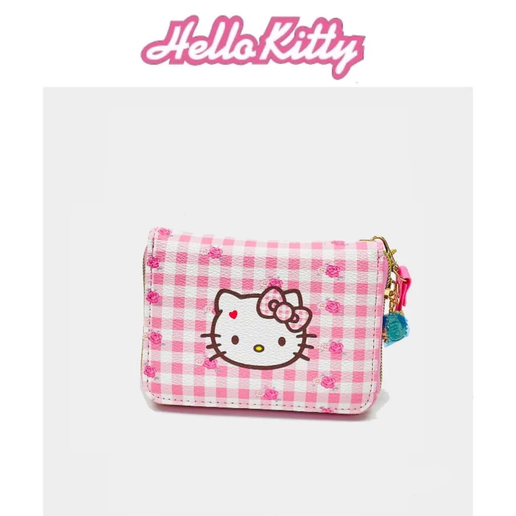 

2023 New Cute Sanrio Hello Kitty Cartoon Zipper Zero Wallet Kawaii Student Fashion Zero Wallet Gift for Children's Day