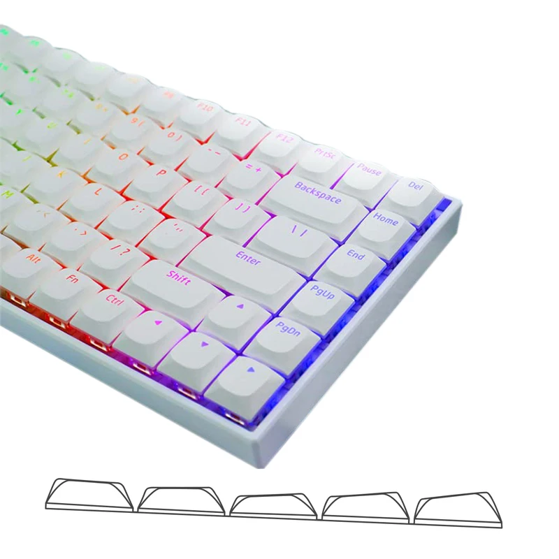 

117 Key Low Profile White PBT Keycaps Horizon Backlit Keycap for Gateron MX Mechanical Gamer Keyboard with Work US and UK Layout