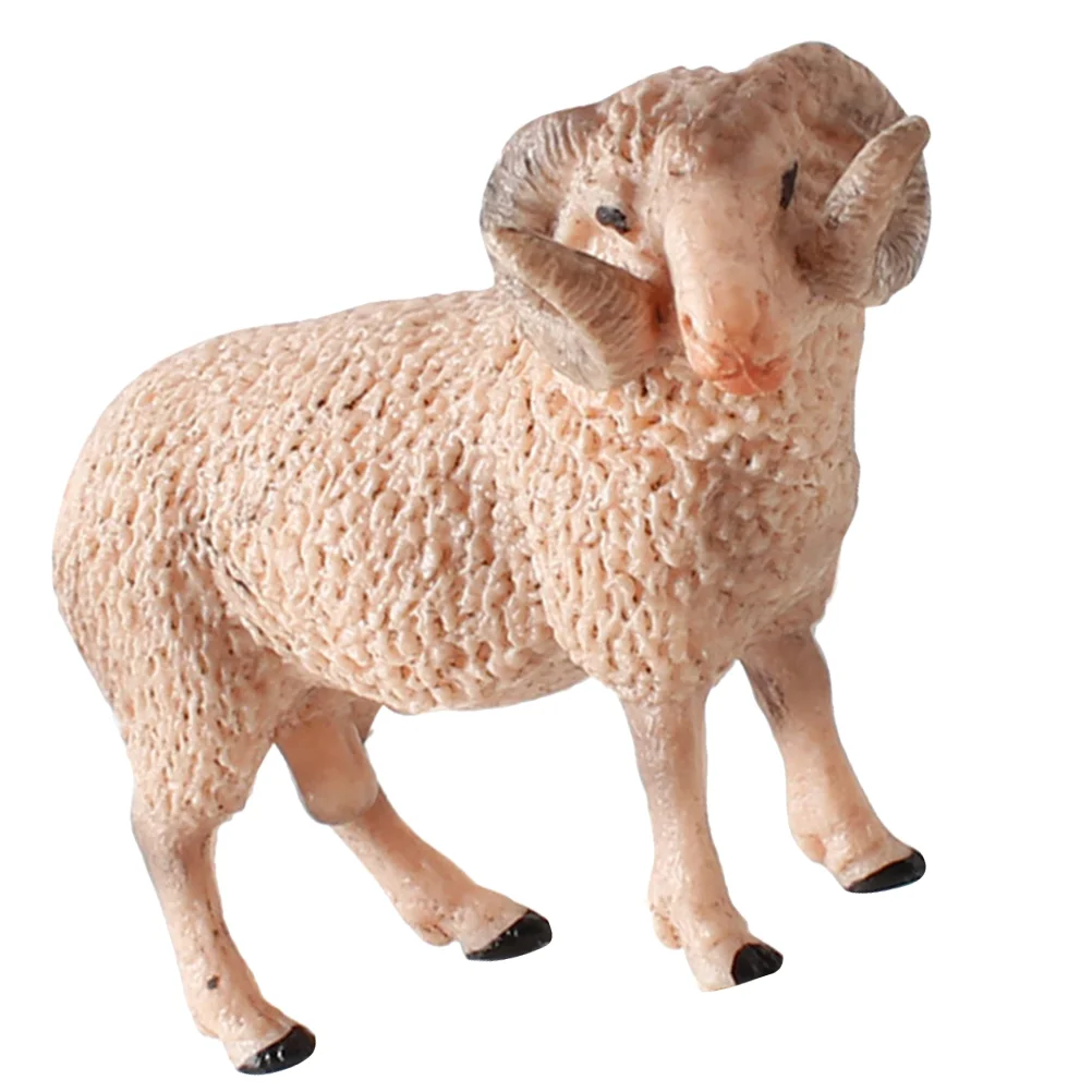 

Sheep Figure Realistc Curved Horn Farm Sheep Animals Model Barn Farm Figurines Poultry Kids Education Cognitive for Desk