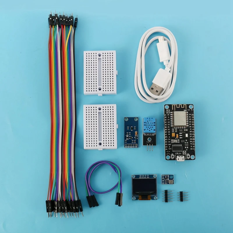 Комплект метеостанции ESP8266 с светильник чиком температуры и влажности DHT11 BMP180 0 96