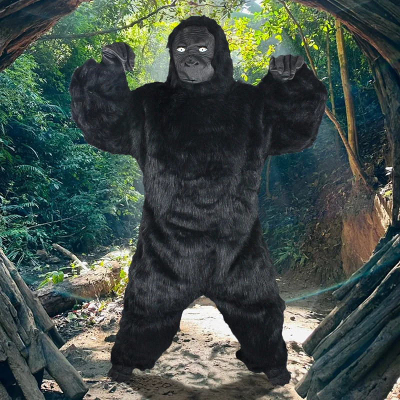 Черная горилла Косплей Костюм талисмана Обезьяна Орангутанцы Мавпа Симиан