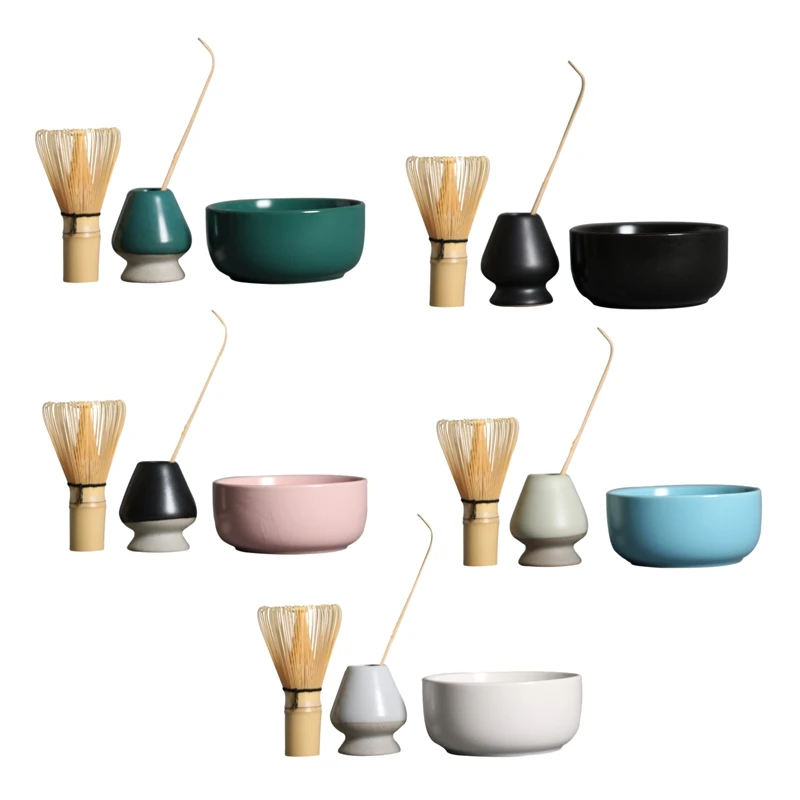 

4 шт., набор зеленых щеток для чайной церемонии