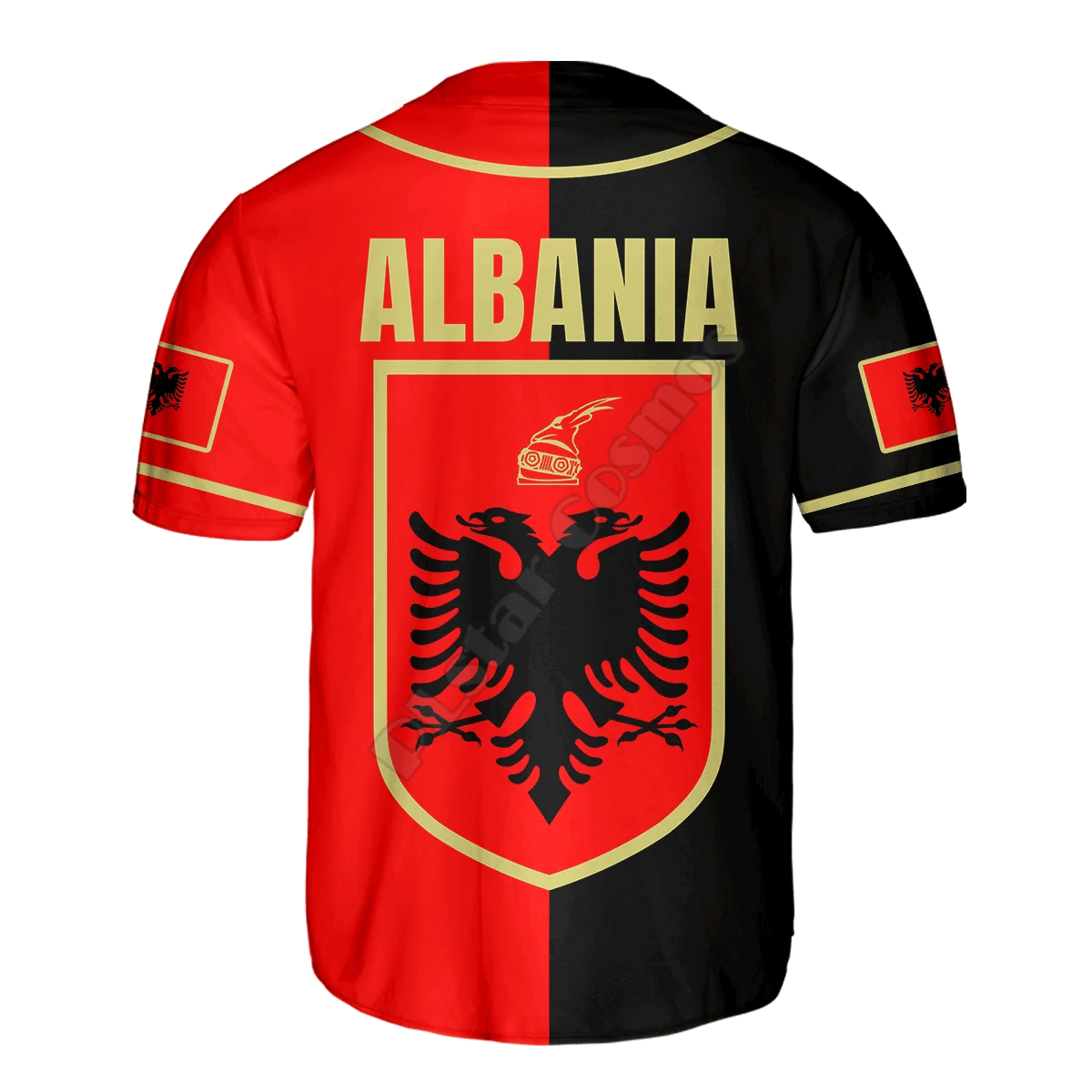 Albania Thunder Customize Your Name Baseball Jersey Shirt Baseball Shirt 3D Printed Men's Shirt Casual Shirts hip hop Tops