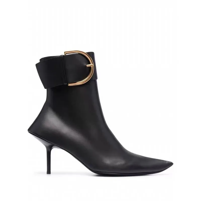 

Ladies' New Side Zipper Women's Short Boots Fashion Pointed Toe Stiletto Ankle Boots Sexy Brand Runway Catwalk Women's Shoes