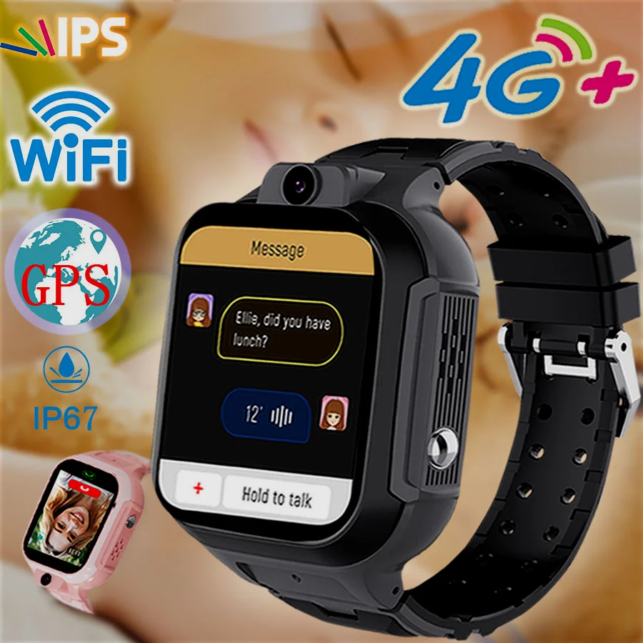 

2023 NEW 4G Sim Card Smartwatch For Child Watch WIFI GPS Tracker Watches Voice Chat Video Call Monitor Boys Girls Kids Wearable