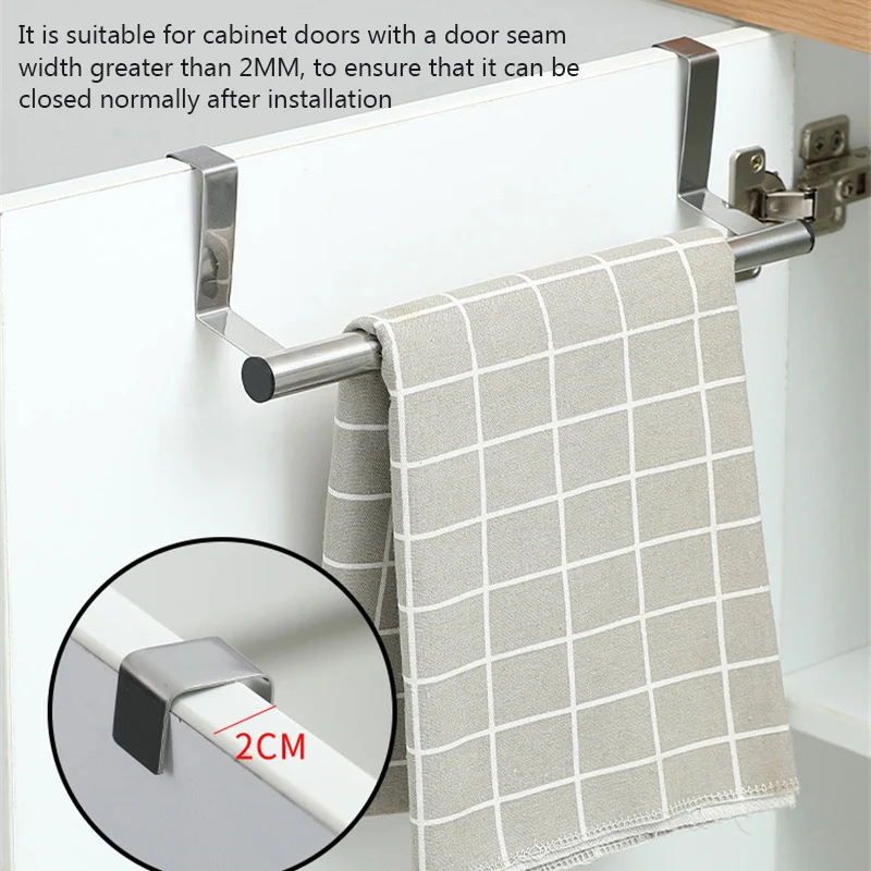 

Вешалка для полотенец Над кухонным шкафом, дверью, бар, подвесной держатель, полка для ванной, стойка, Домашний Органайзер, длинный настенны...