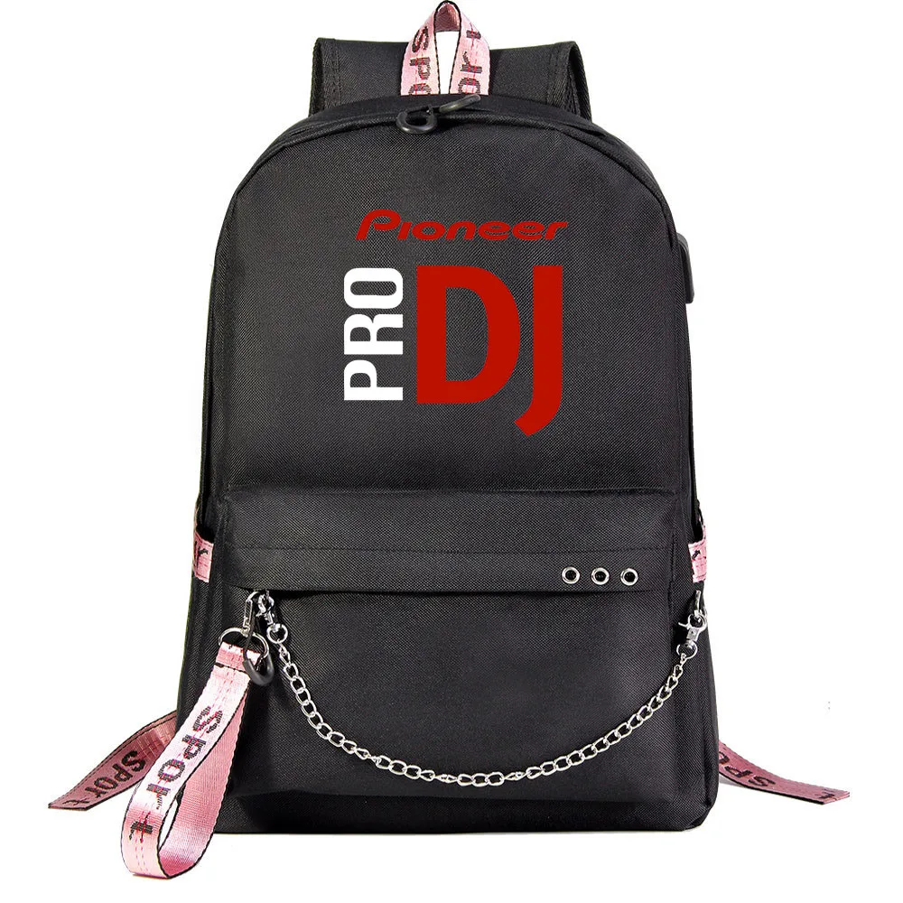 Pioneer Pro Dj-mochilas escolares para niños y niñas, morral escolar con cadena...